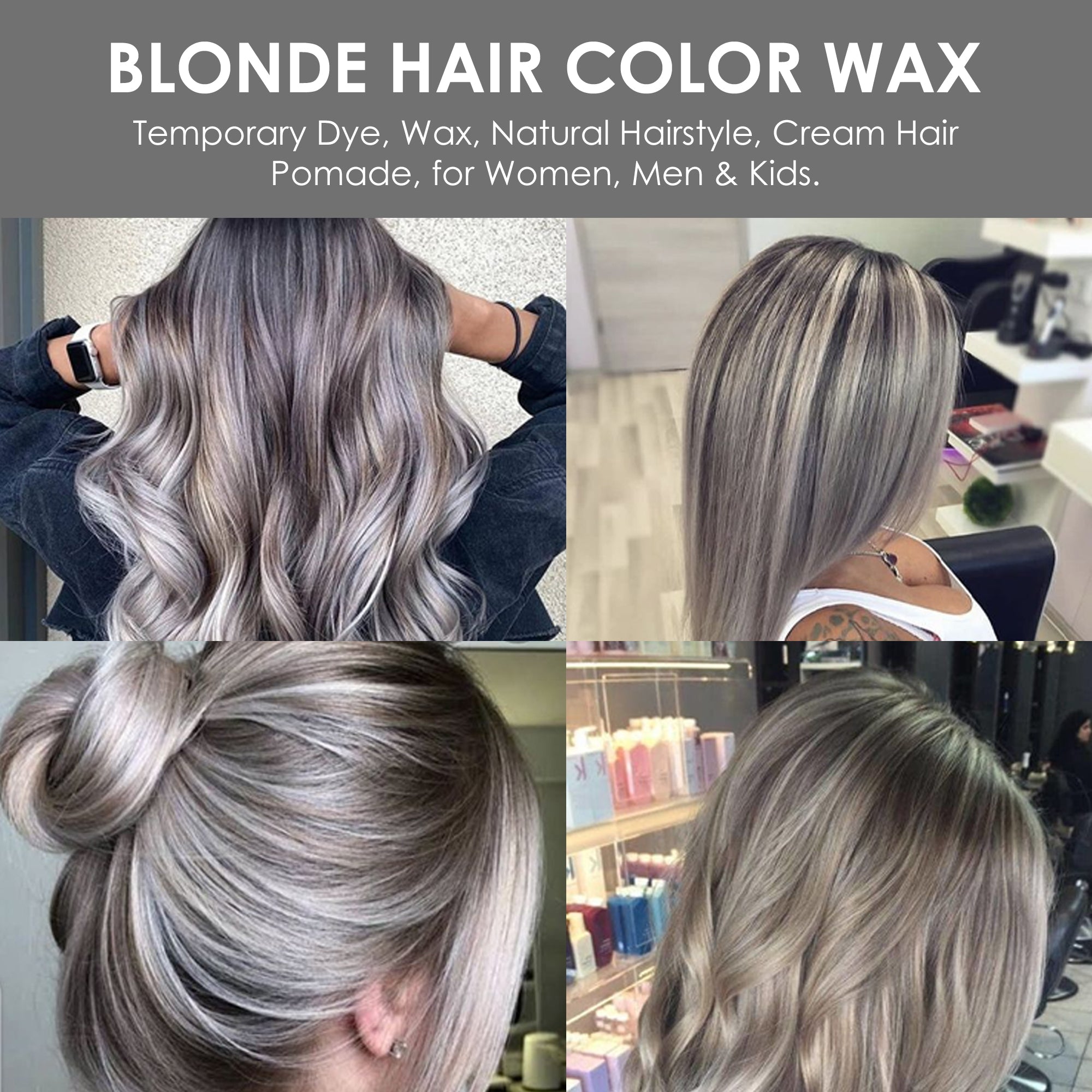 Odeon Blonde Hair Color Wax, Temporary Dye for Women &amp; Men (4.23oz)