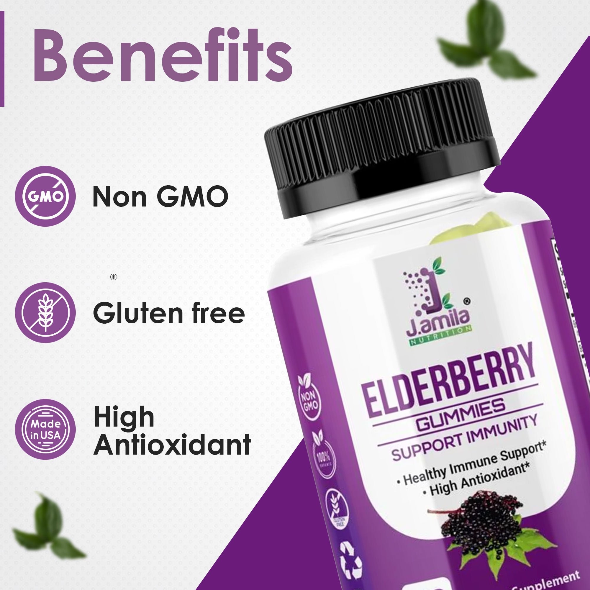 J. AMILA Elderberry Gummies (60ct)