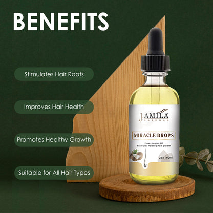 J. AMILA Natural Miracle Drops Pure Coconut Oil (2oz)