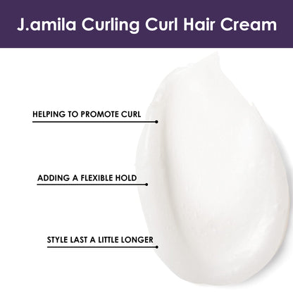 J. AMILA Naturally Pure Extra Moisturizing Strengthener Twisting Butter Curl Cream For Long Lasting Frizz-Free Curls Suitable For All Hair Types 12 oz