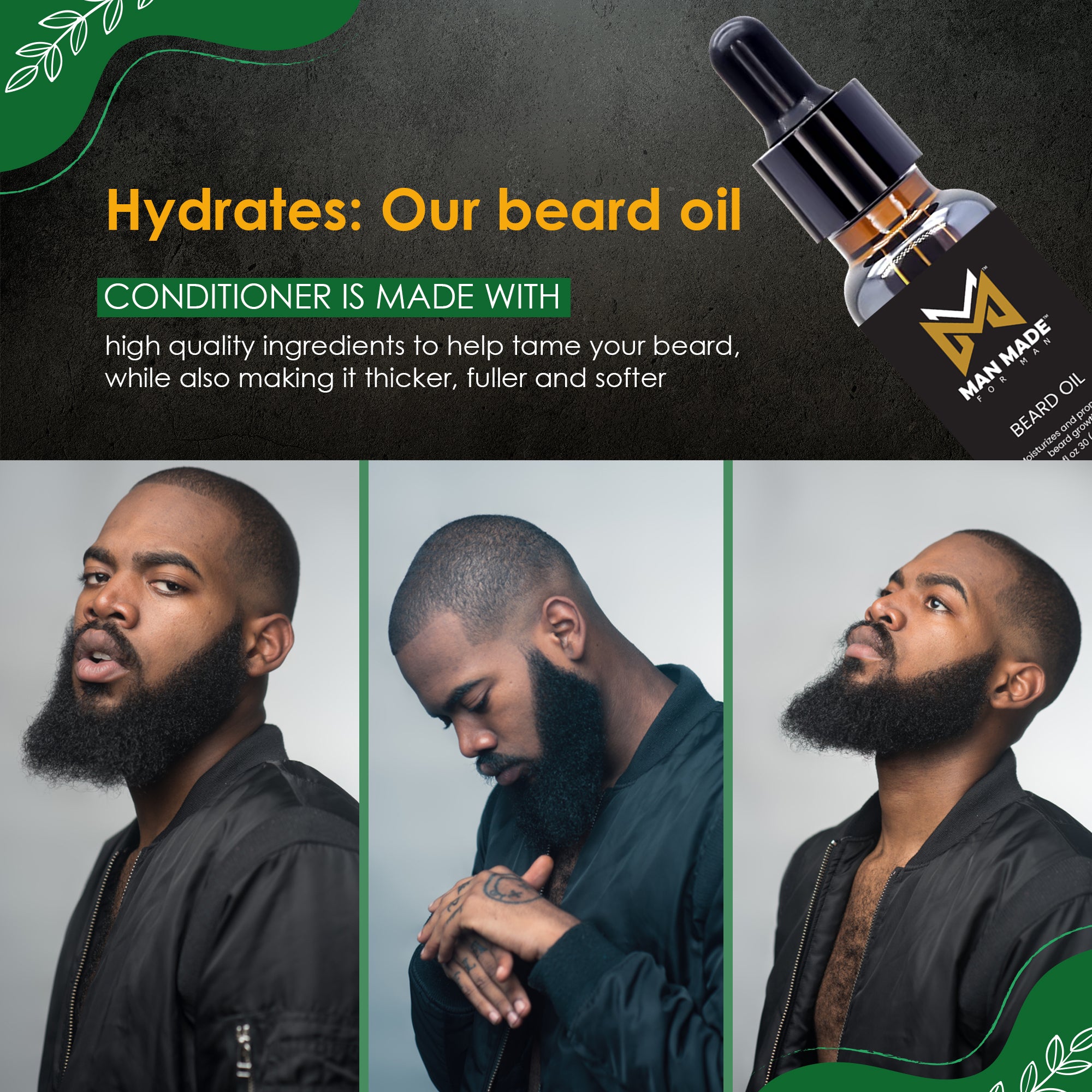 Man Made for Man Beard Oil Moisturize and Growth (1 fl oz)