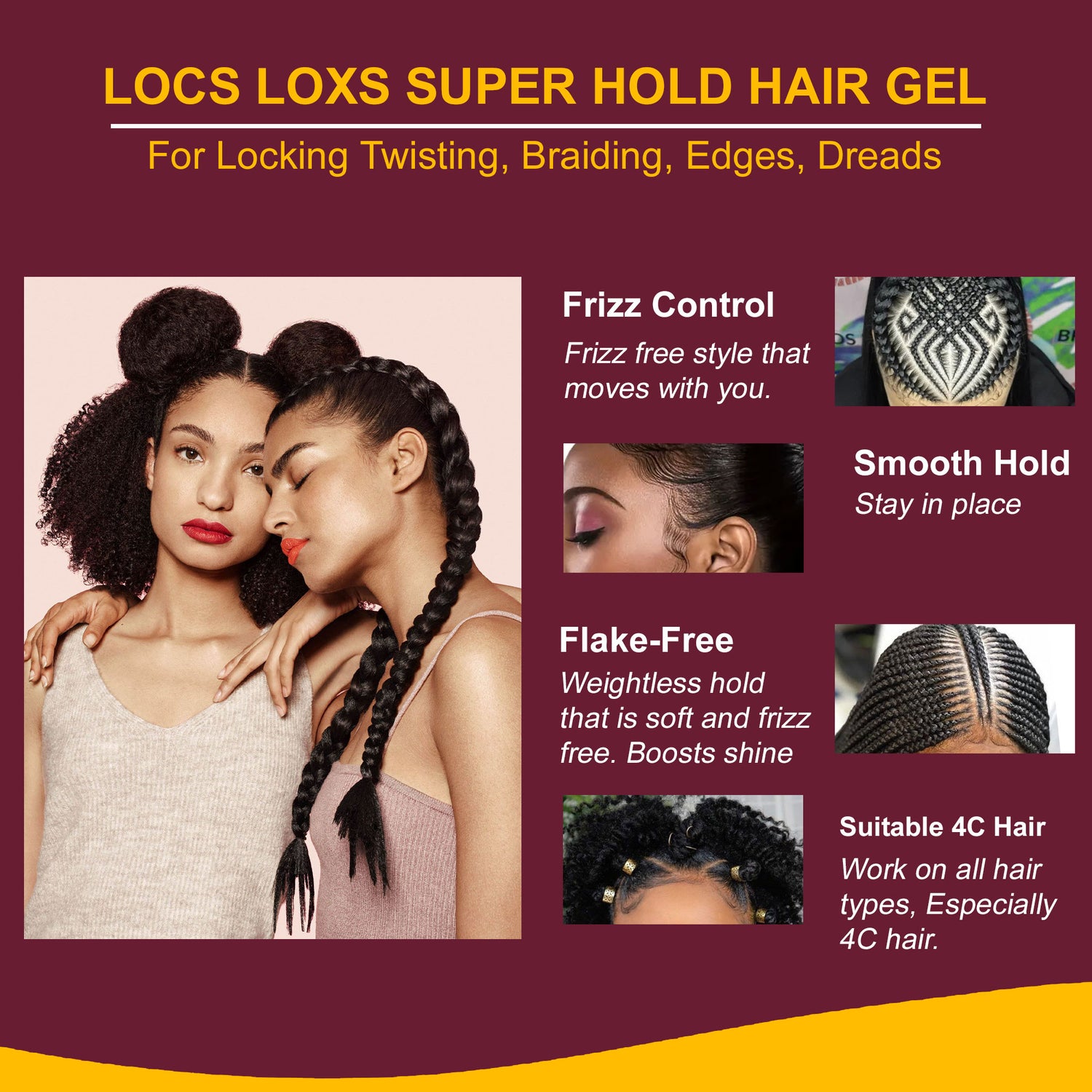STYLO Locs Loxs Super Hold Hair Gel (16 Fl Oz)
