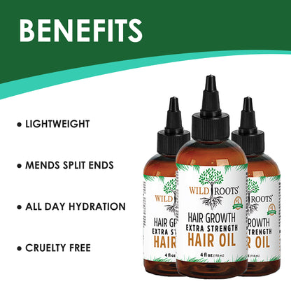 Wildroots Hair Growth Oil Extra Strength Formula (4oz)