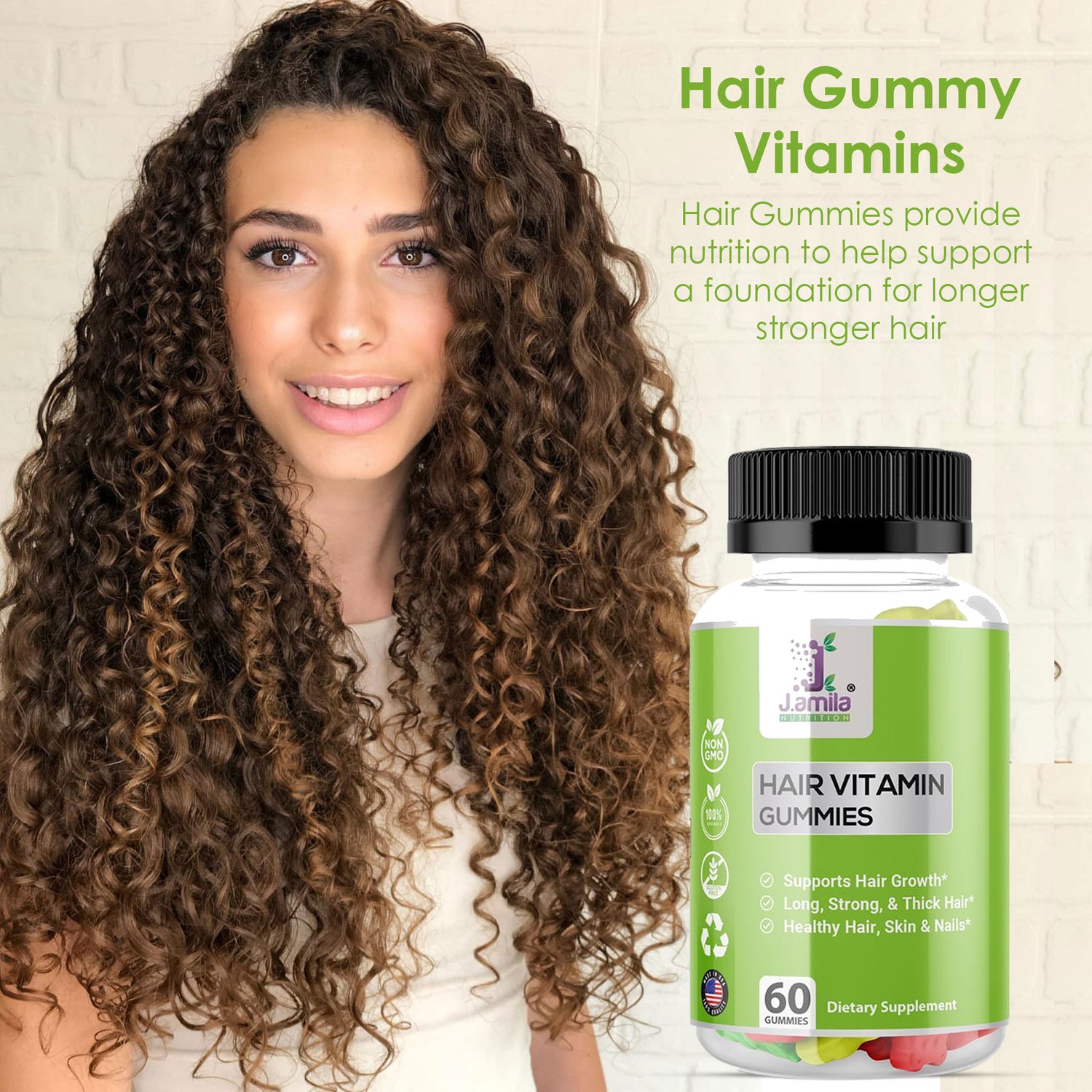 J. AMILA Hair Vitamin Gummies (60ct)