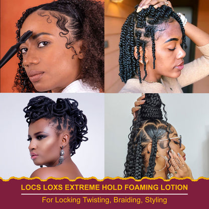 Stylo Locs Loxs Moisturizing Hair Styling Foaming Lotion Extreme Hold (8oz)
