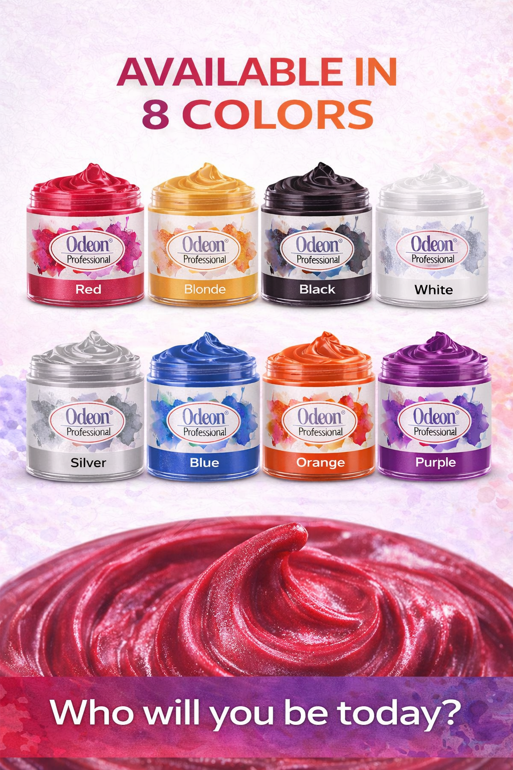 Odeon Professional CRIMSON Hair Color Wax, Temporary Hair Dye for Men &amp; Women  (4.23oz)