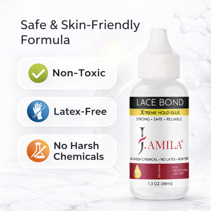 J.AMILA® Lace Bond Xtreme Hold Glue | Invisible, Non-Toxic Wig Adhesive – 1.3 oz (38 ml)