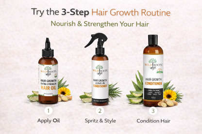 Wild Roots Hair Growth Conditioner – Strengthening &amp; Thickening Treatment for Fuller, Healthier Hair (8oz)