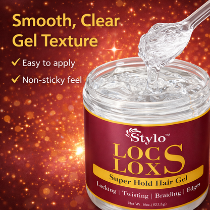 Stylo™ Locs Loxs Super Hold Hair Gel Locking, Twisting, Braiding &amp; Edges 2 Pack Deal 16oz