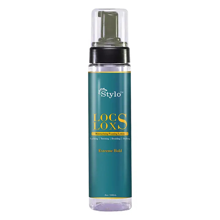 Stylo™ Locs Loxs Extreme Hold Foaming Lotion Locking, Twisting, Braiding &amp; Styling Mousse – Flake-Free Frizz Control 8oz / 240mL