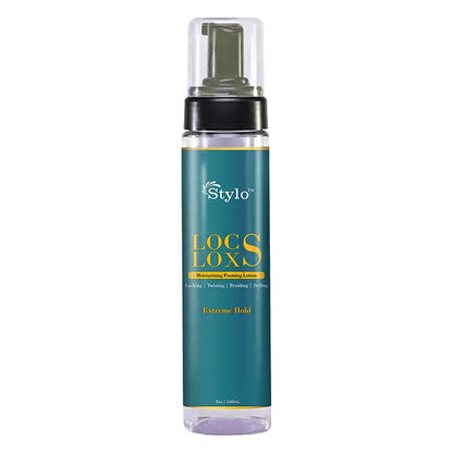 Stylo™ Locs Loxs Extreme Hold Foaming Lotion Locking, Twisting, Braiding &amp; Styling Mousse – Flake-Free Frizz Control 8oz / 240mL