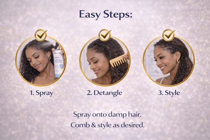 J. AMILA Natural Leave-In Conditioner &amp; Detangler with Vitamin E &amp; Coconut Oil – Heat &amp; UV Protection for Natural, Wigs, Braids &amp; Synthetic Hair (8 oz)