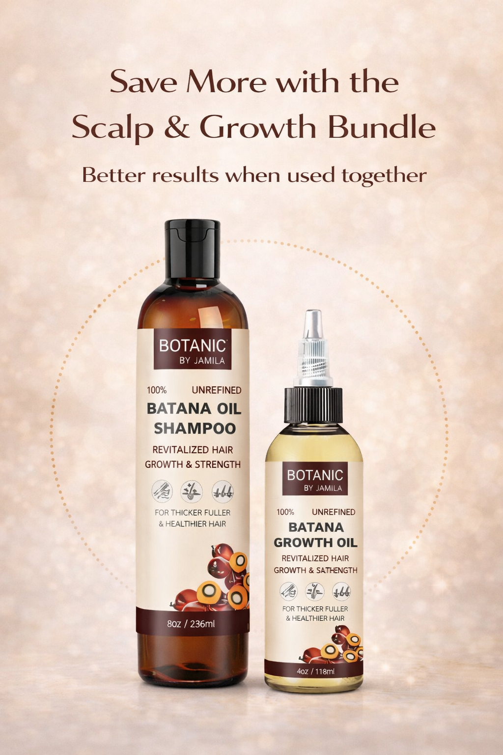 Botanic Hair Care. 100% Unrefined Scalp &amp; Growth Treatment Bundle