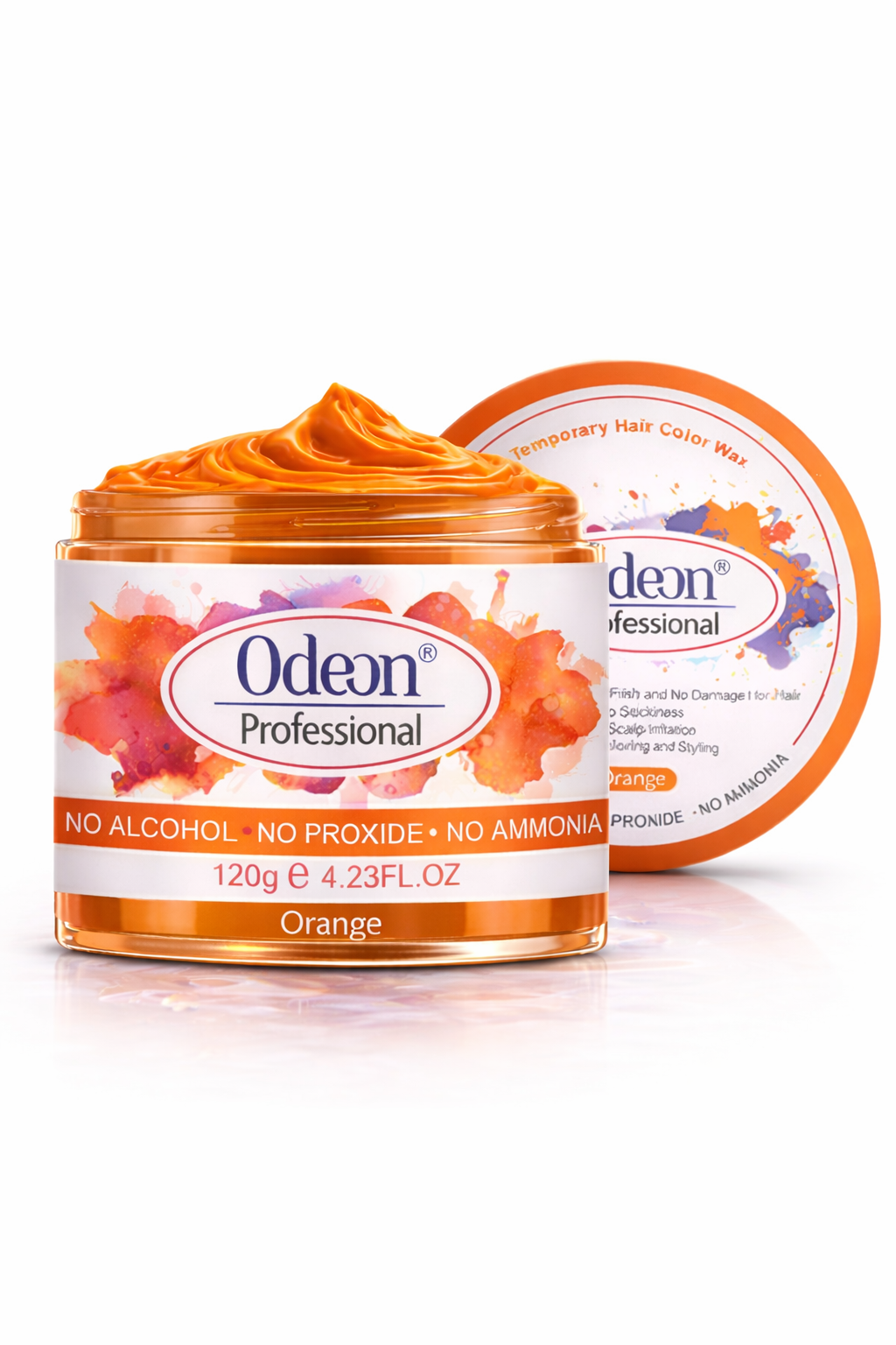 Odeon Professional Orange Hair Color Wax, Temporary Hair Dye for Women &amp; Men (4.23oz)