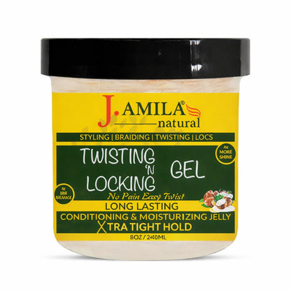 J. Amila Natural Award-Winning– Xtra Hold Twisting ‘N Locking Gel (8oz / 240ml)
