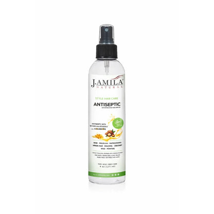 J. Amila Natural Antiseptic Spray with Argan Oil &amp; Myrrh – Scalp Relief, Itch Control &amp; Cleanse for Wigs, Braids &amp; Natural Hair (8 oz / 237 ml)