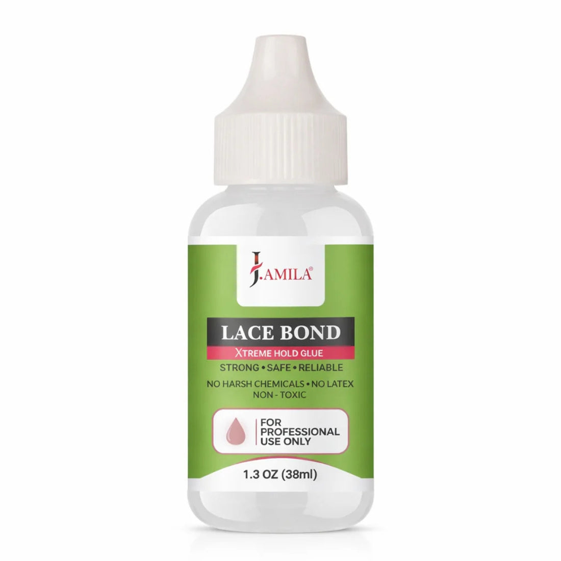 J.AMILA® Lace Bond Xtreme Hold Glue | Invisible, Non-Toxic Professional Wig Adhesive – 1.3 oz (38 ml)