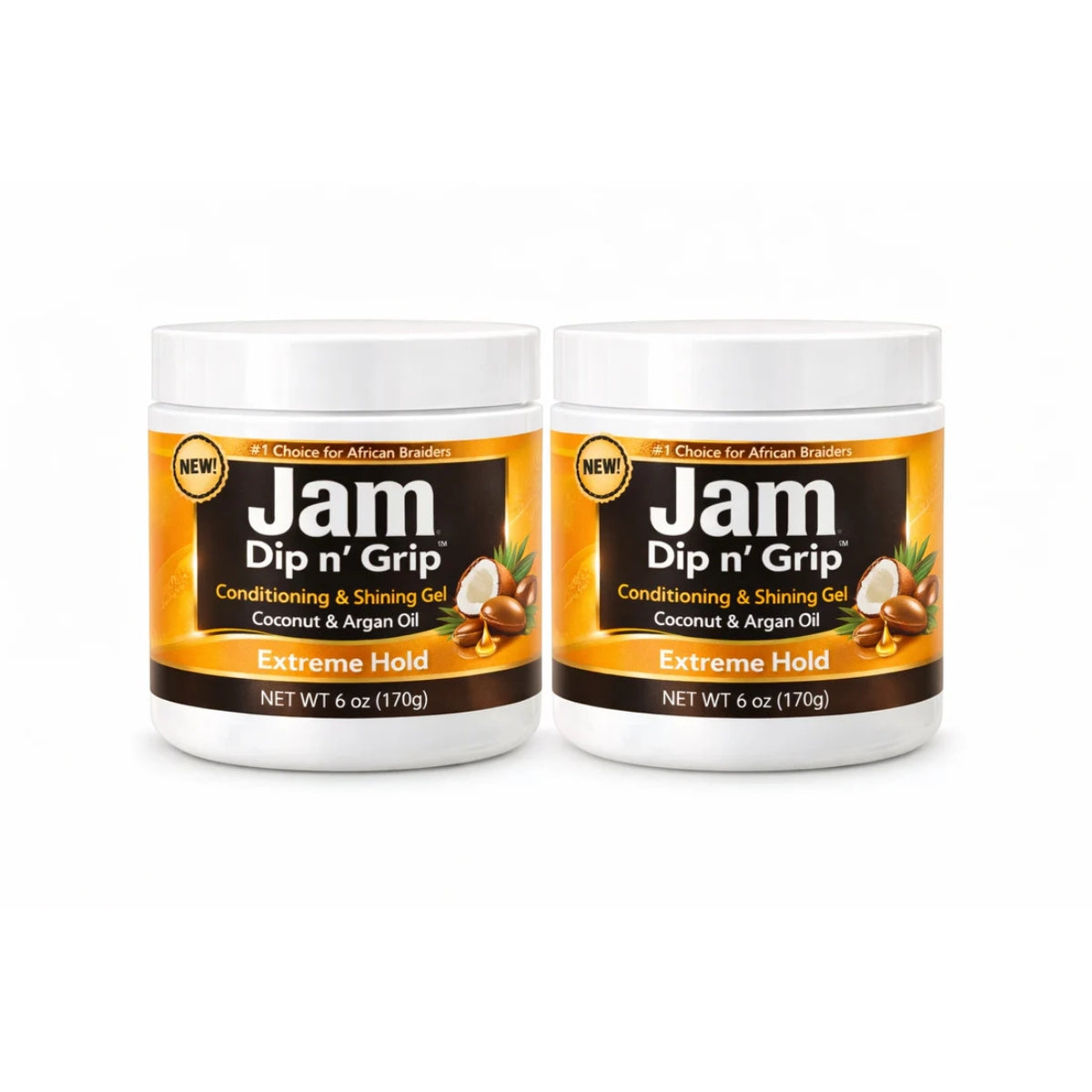 Jam Dip n’ Grip® Extreme Hold Conditioning &amp; Shining Gel 2 Pack (6oz Each)