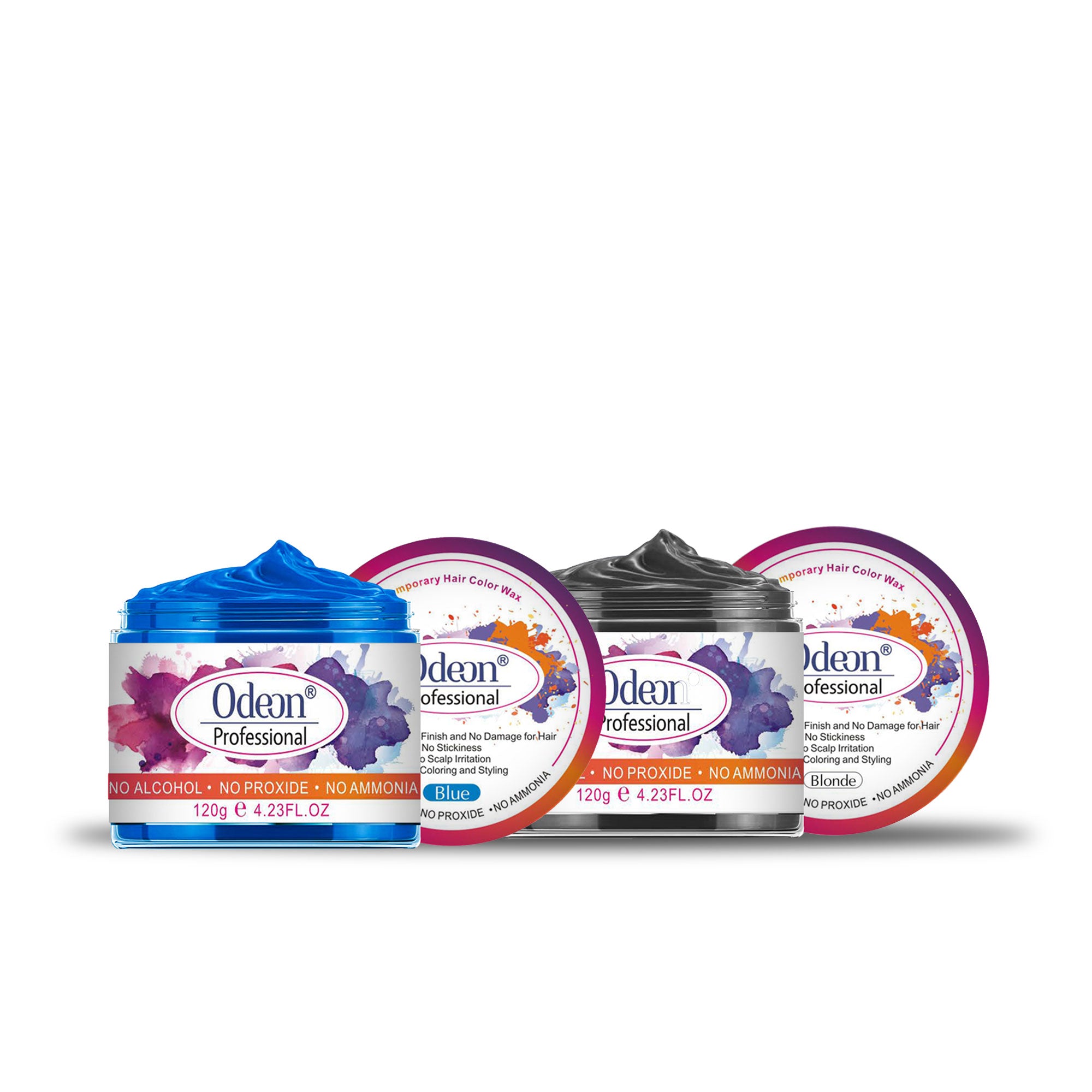 ODEON® Professional HAIR COLOR WAX BLUE  &amp; BLONDE Pack of 2 (4.23oz)