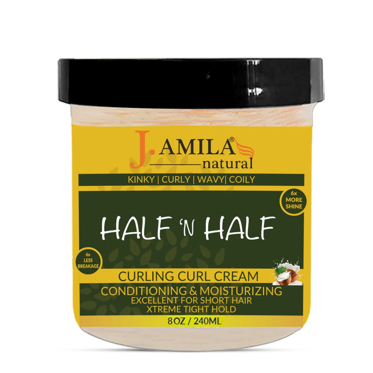 J. AMILA Award-Winning Half N’ Half Curl Cream (8oz)