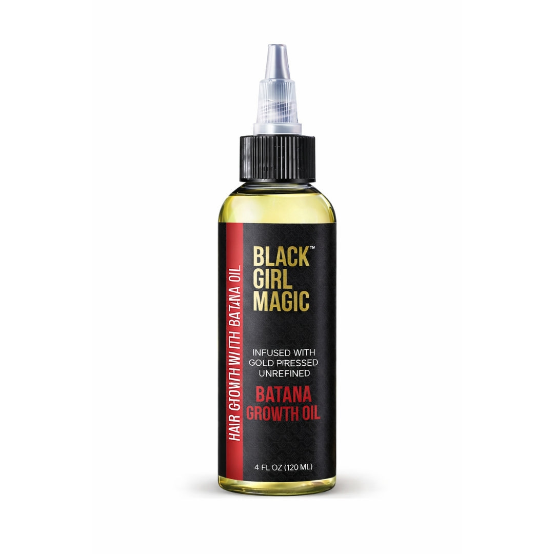 Black Girl Magic infused with gold press Unrefined Batana growth hair oil 4 Oz