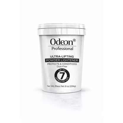 Odeon® Professional Ultra-Lifting Powder Lightener – Dust-Free Bleach, Up to 7 Levels of Lift (8 Oz)