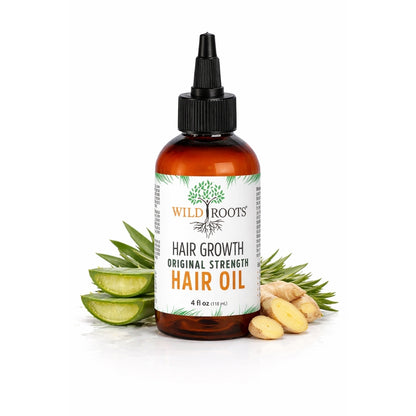 Wild Roots Original Strength Hair Growth Oil – Nourishing Scalp Treatment for Thicker, Stronger Hair (4oz)