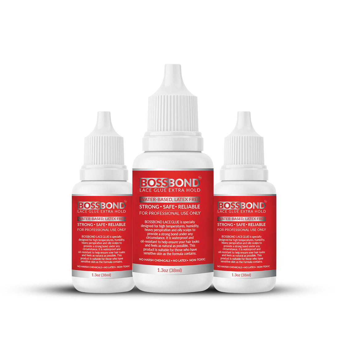 BOSSBOND Extra Hod Lace Glue Pack of 3 (1.3 Fl oz)