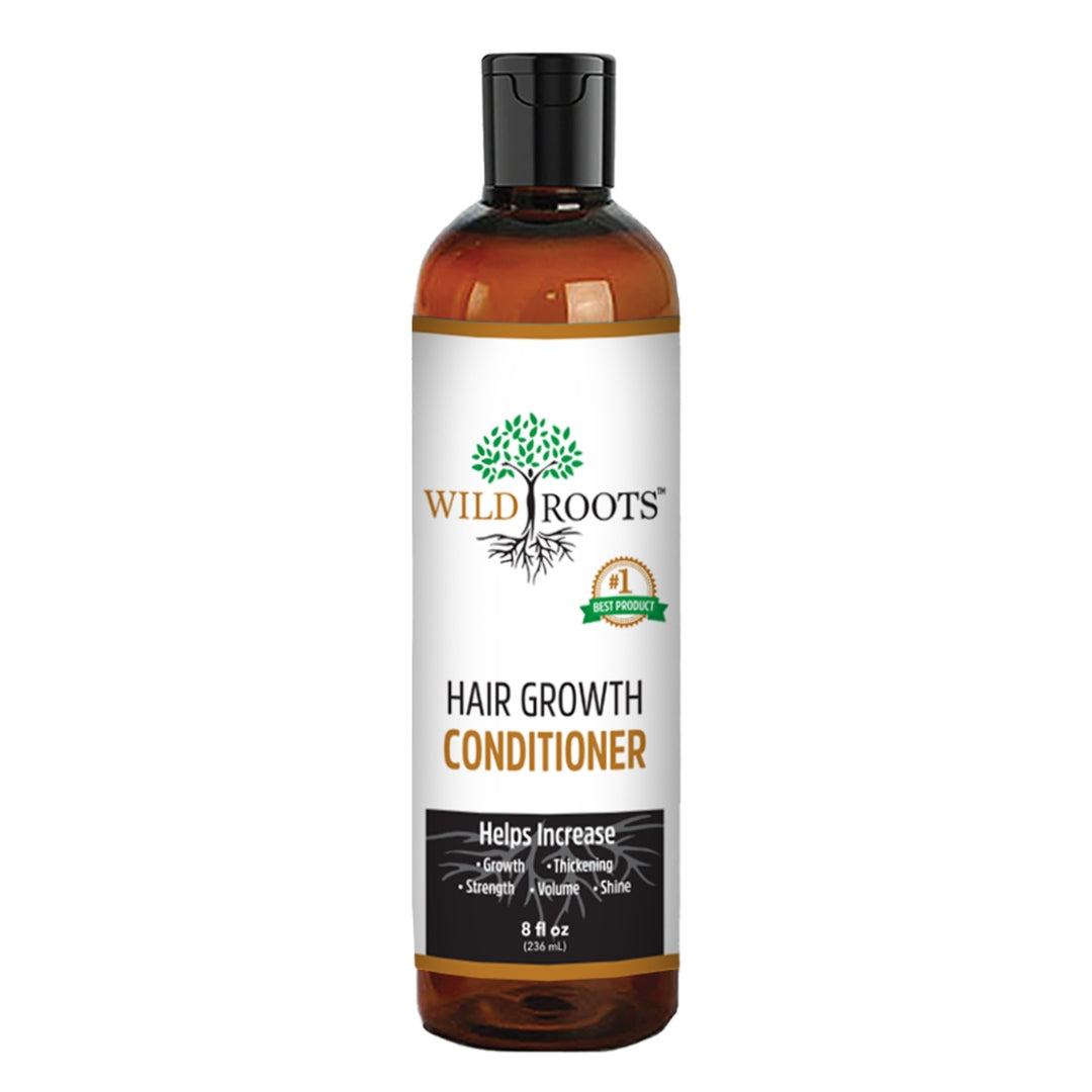 Wild Roots Hair Growth Conditioner – Strengthening &amp; Thickening Treatment for Fuller, Healthier Hair (8oz)