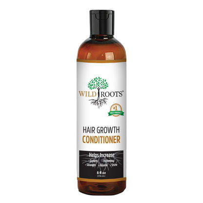 Wild Roots Hair Growth Conditioner – Strengthening &amp; Thickening Treatment for Fuller, Healthier Hair (8oz)