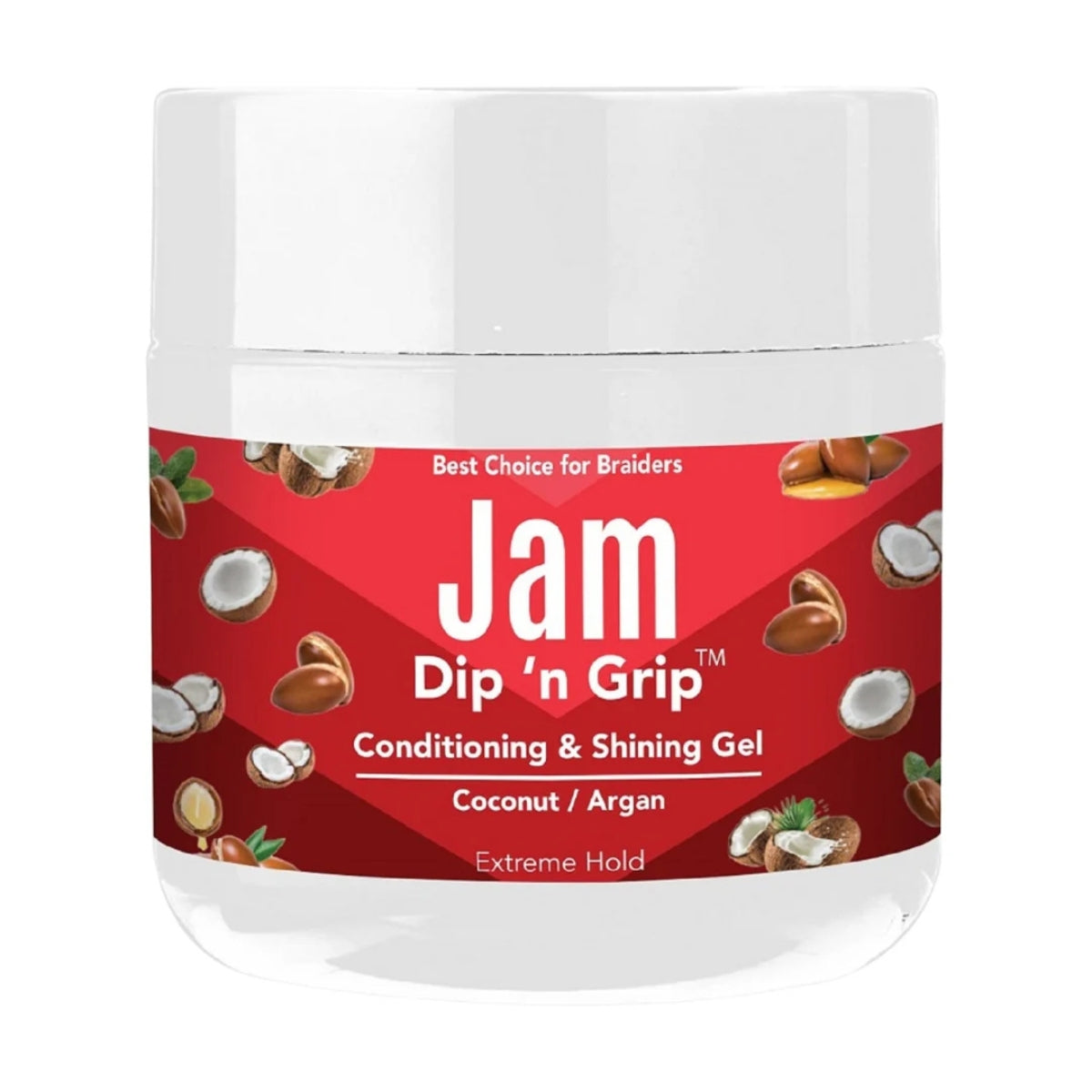 Dip n Grip Jam Strawberry, Lemon &amp; Orange Conditioning &amp; Shining Hair Gel Extreme Hold (4oz)