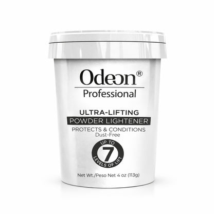 Odeon® Professional Ultra-Lifting Powder Lightener – Dust-Free Bleach, Up to 7 Levels of Lift (4 Oz)