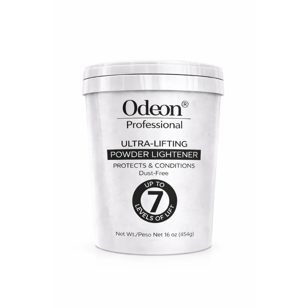 Odeon® Professional Ultra-Lifting Powder Lightener – Dust-Free Bleach, Up to 7 Levels of Lift (16 Oz)