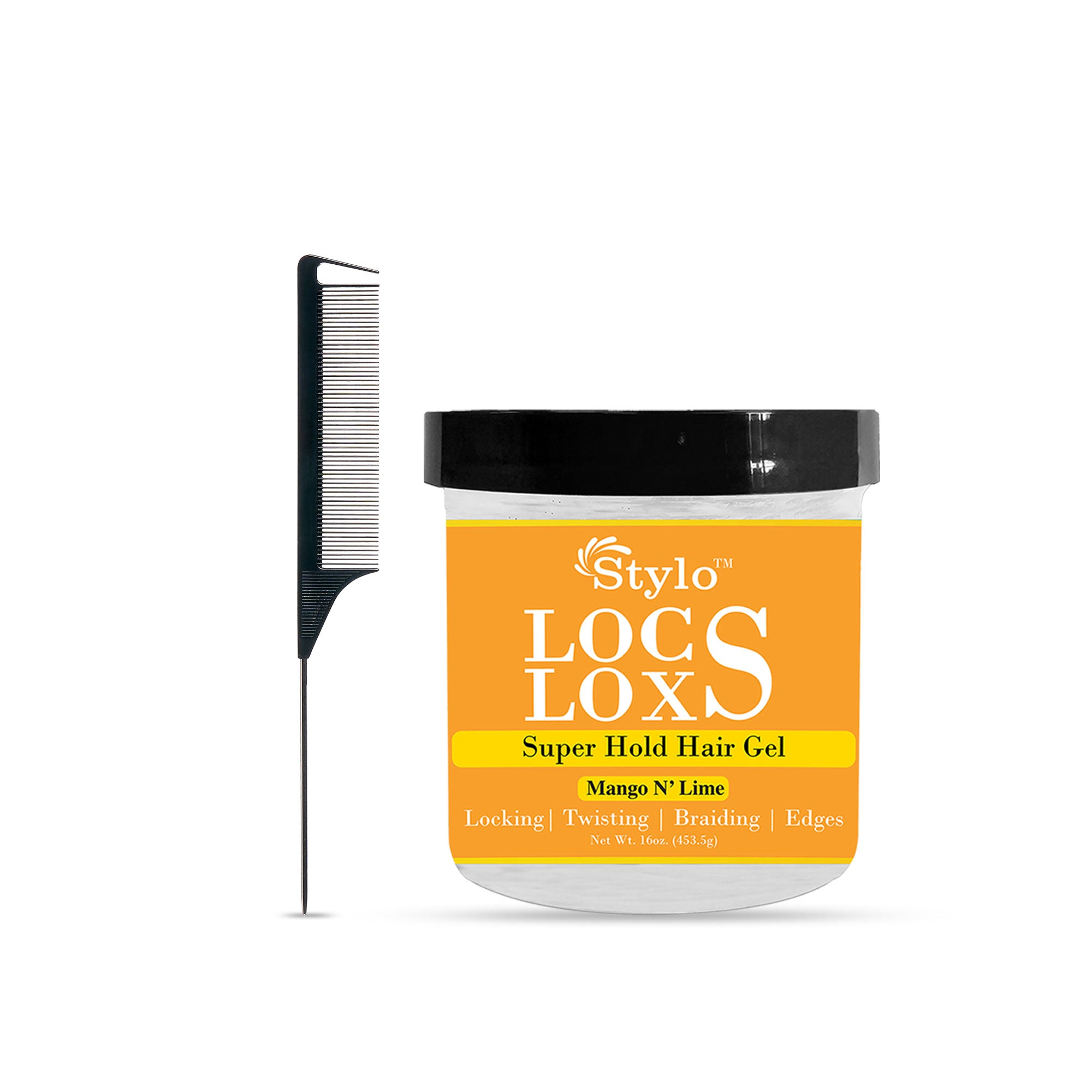 Stylo Locs Loxs Super Hold Hair Styling Gel Mango N'Lime With Free Com ...