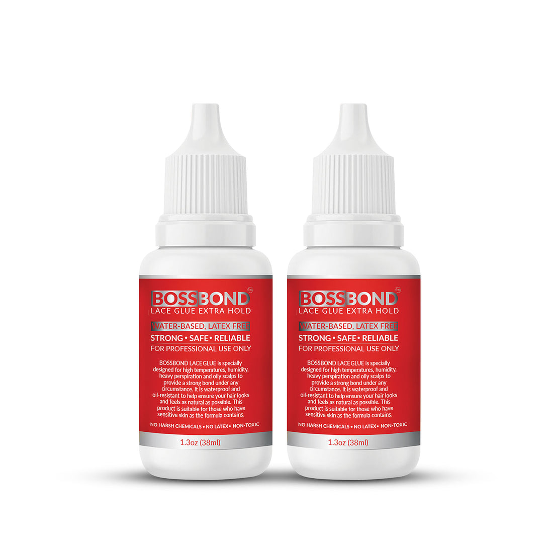 BOSSBOND Extra Hod Lace Glue Pack of 2 (1.3 Fl oz)