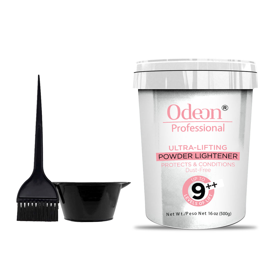 Odeon Professional Ultra-Lifting Powder Up To 9++ level With Mixing Bowl &amp; Dye Brush (16oz)