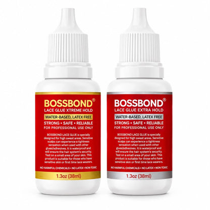 BossBond Lace Glue Extra Hold &amp; Xtreme Hold 1.3oz (2 Pack)