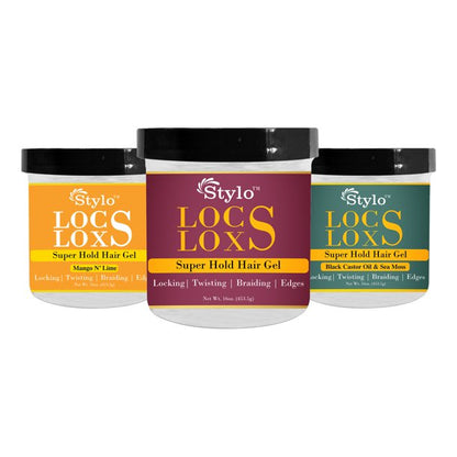 Stylo Locs Loxs Hair Styling Gel 3 Pack (16oz)