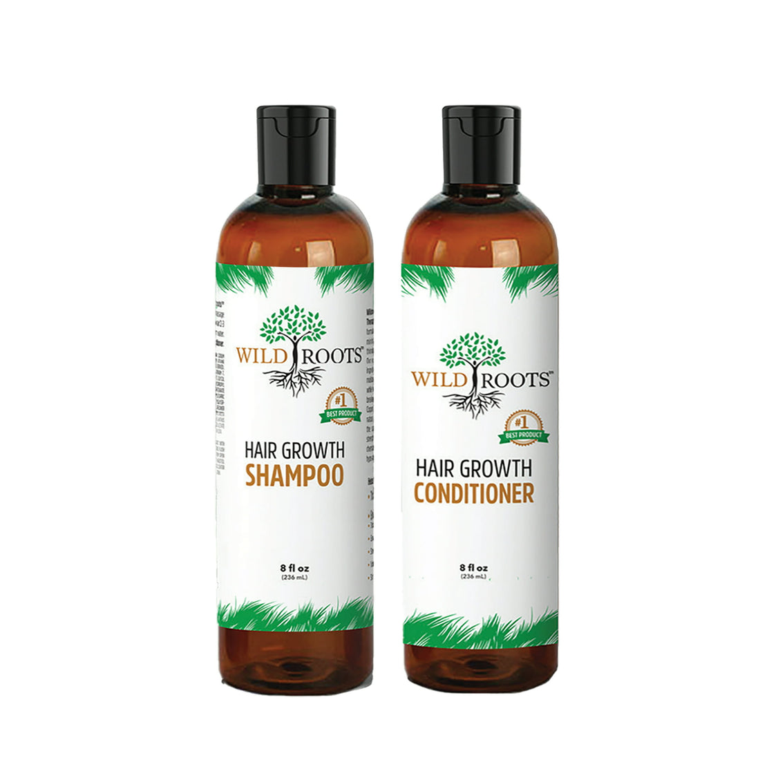 WildRoots Natural Shampoo and Conditioner 8oz (Pack of 2)