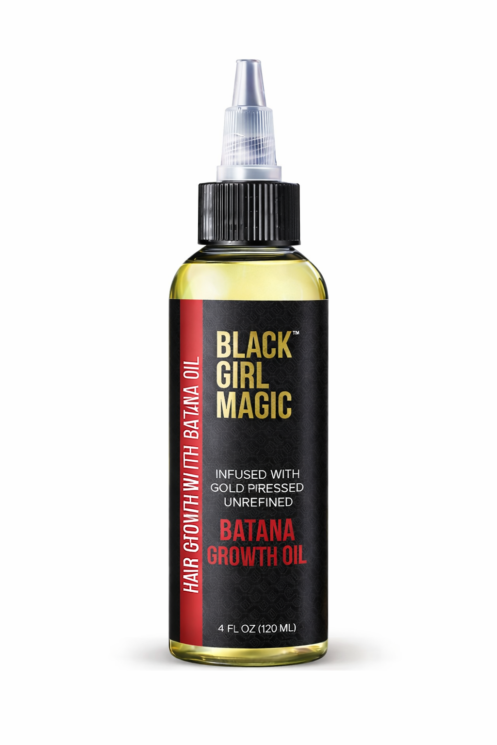 Black Girl Magic infused with gold press Unrefined Batana growth hair oil 4 Oz