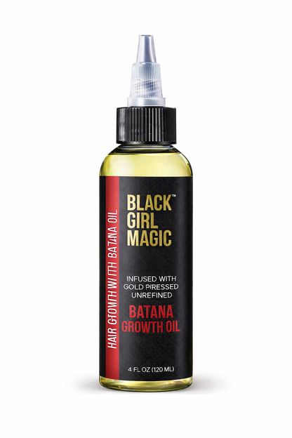 Black Girl Magic infused with gold press Unrefined Batana growth hair oil 4 Oz