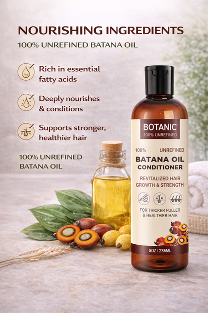 Batanic by J.Amila 100% Unrefined Batana Oil Conditioner – Deep Moisture, Strength &amp; Shine 8 oz