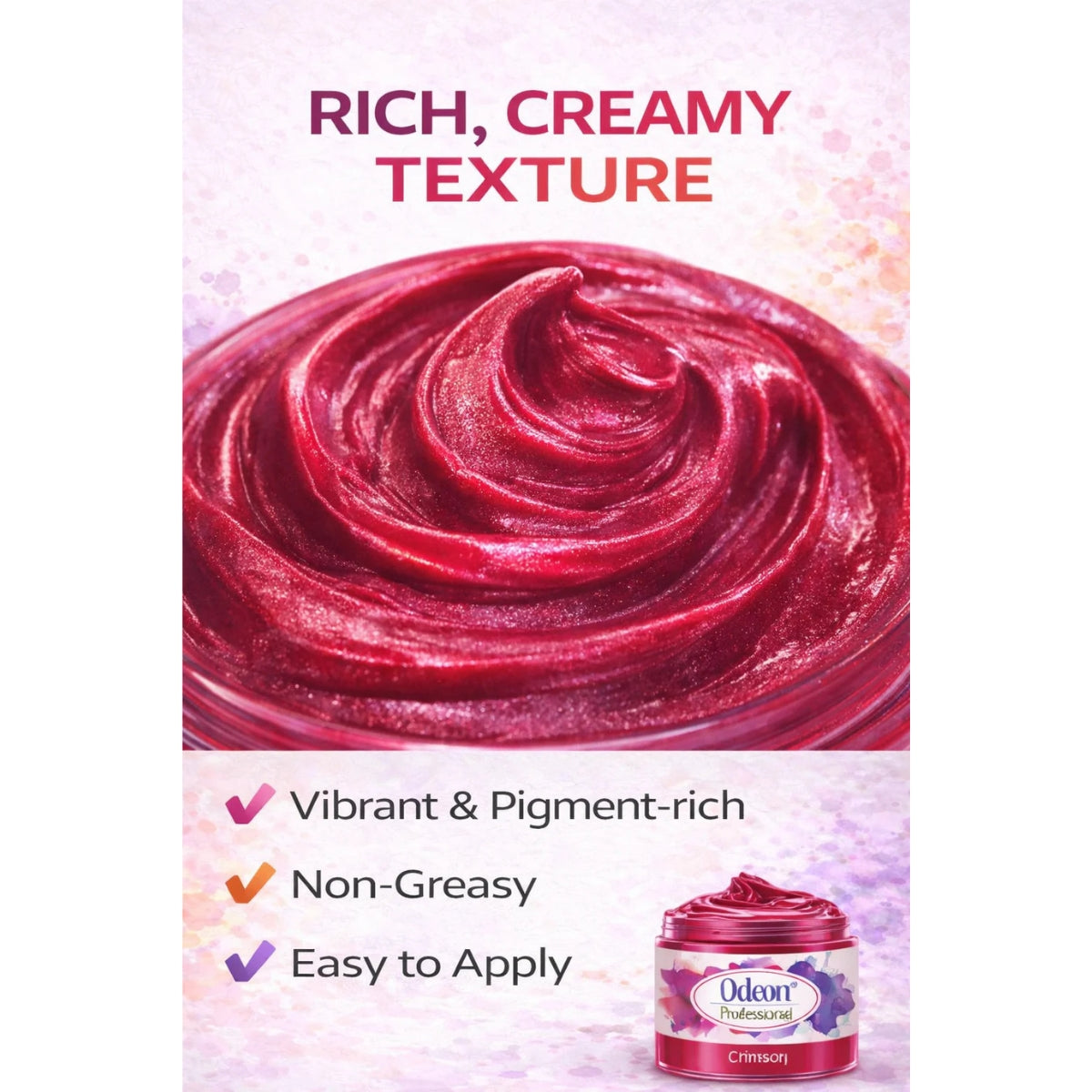 Odeon Professional CRIMSON Hair Color Wax, Temporary Hair Dye for Men &amp; Women  (4.23oz)
