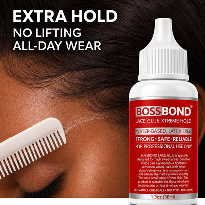 BossBond Lace Glue Extra Hold &amp; Xtreme Hold 1.3oz (2 Pack)