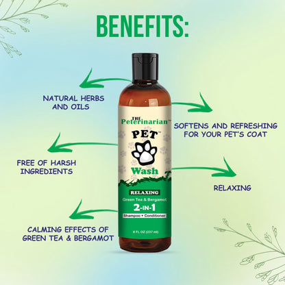 The Peterinarian™ Green Tea &amp; Bergamot 2-in-1 Shampoo + Conditioner 8oz