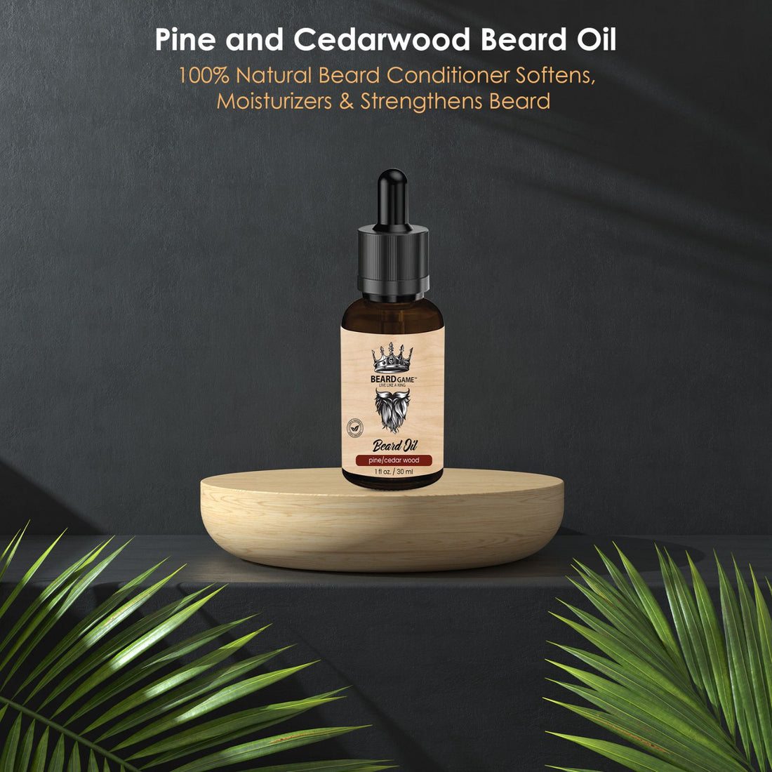 Beard Game Beard Oil Pine &amp; Cedarwood Blend (1 fl oz)