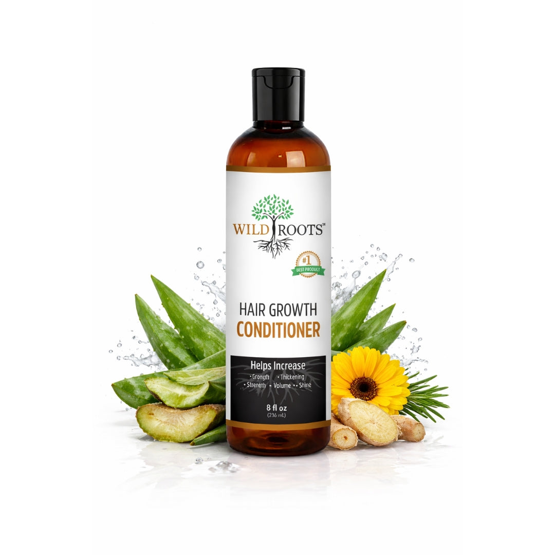 Wild Roots Hair Growth Conditioner – Strengthening &amp; Thickening Treatment for Fuller, Healthier Hair (8oz)