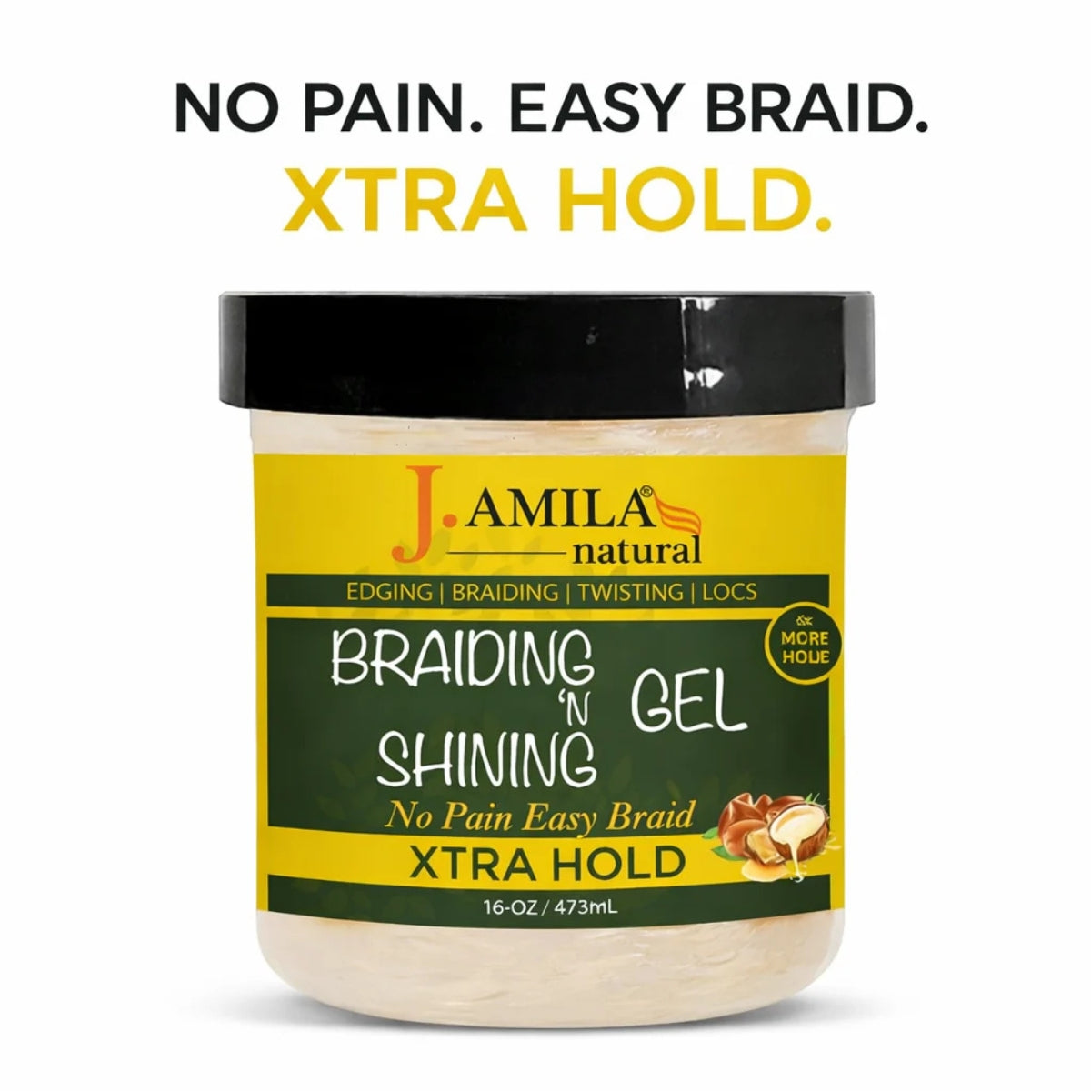 Jamila Natural Award-Winning Braiding 'N Shining Gel – Xtra Hold