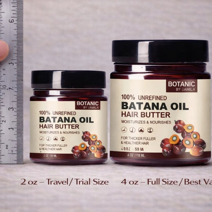 Botanic Batana Hair Butter – 100% Unrefined | Deep Moisture &amp; Strength (2oz &amp; 4oz)
