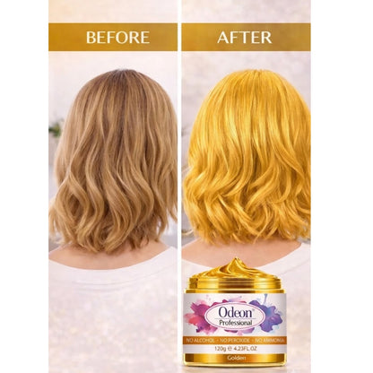 Odeon Professional Hair Color Wax Temporary Hair Dye For Women &amp; Men Gold (4.23oz)